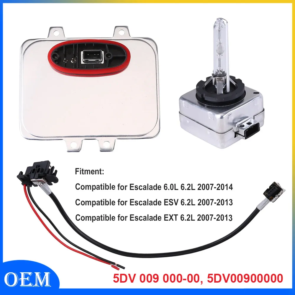 

Xenon Headlight Ballast Unit Compatible for Escalade 2007-2014 for 528i 3.0L 2008-2009 Replaces 5DV 009 000-00 5DV00900000