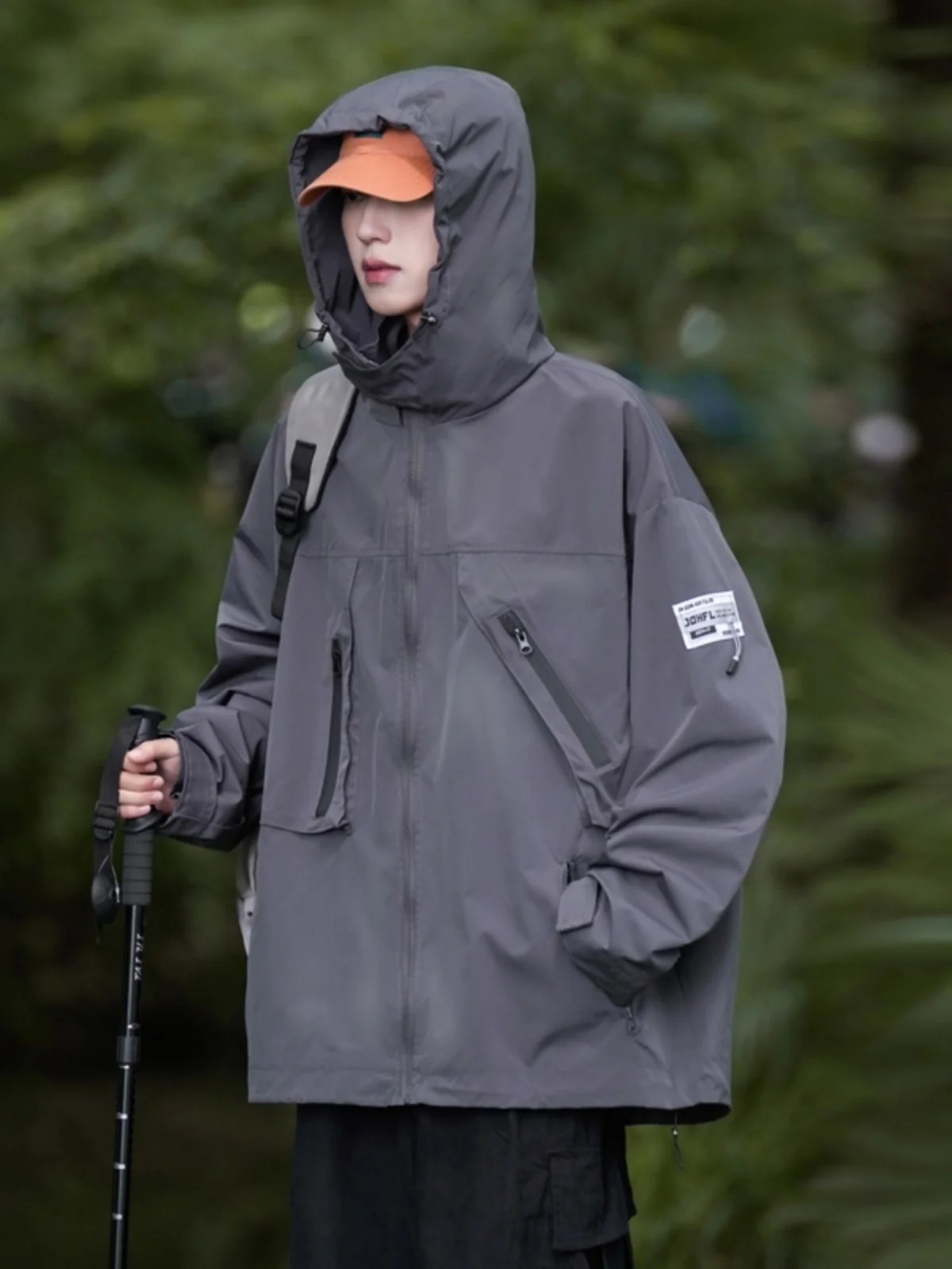 

Outdoor Men's Loose Flight Jaet American Functional Workwear Coat Windproof Multi-ket Casual ular Spring Autumn New S...