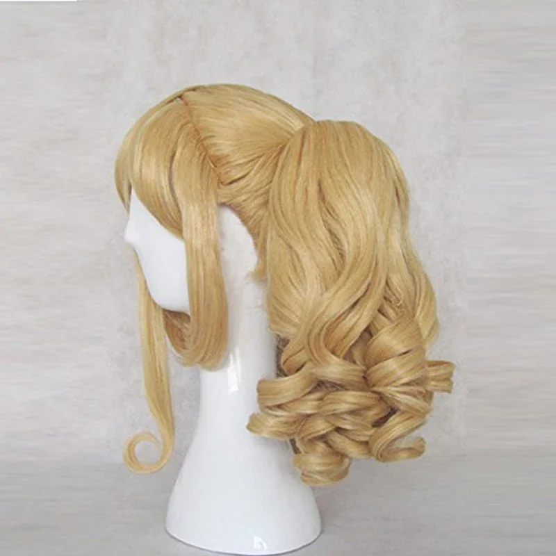 Bla Butler Kuroshitsuji Elizabeth Middleford Golden Cosplay Wig Chip Ponytail for Halloween/Christmas Costume Wigs