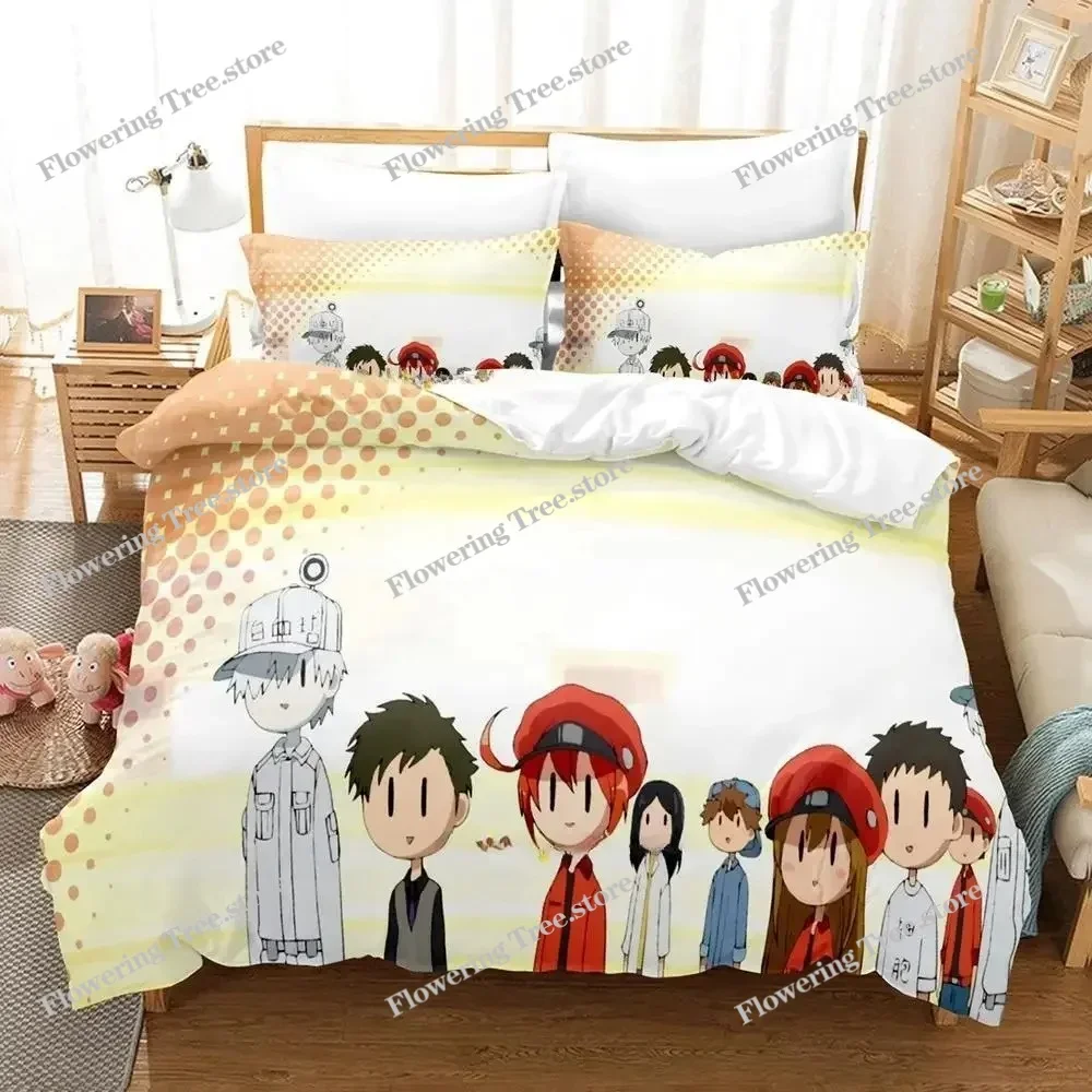 2025 Cells At Work Bedding Set Single Twin Full Queen King Size Bed Set Adult Kid Bedroom Duvetcover Sets 3D Print Anime Bed Set