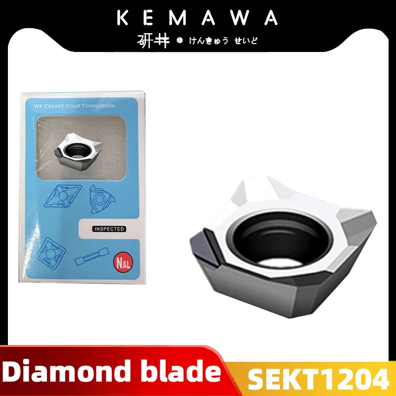 

Алмазная вставка KEMAWA SEKT1204 SEHT1204 PCD, SEHT 120404 120408 PCD, торцевая фреза из алюминиевого сплава, инструмент, карбидный токарный станок с ЧПУ CBN