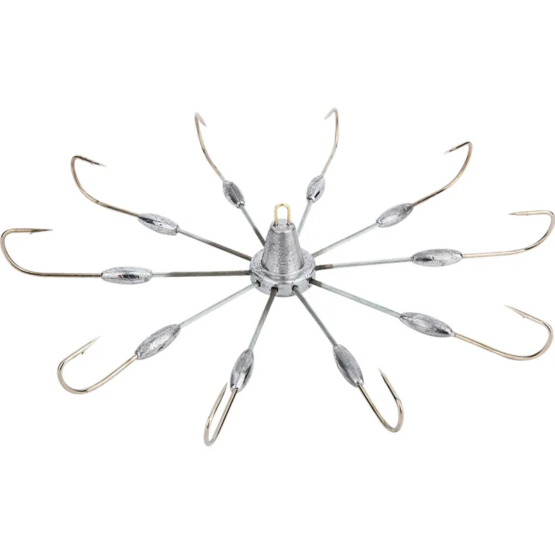Fishing Crab Hook 6/8/10 Hooks Crabs Trap Fishhook with Lead Explosion Fishing Hooks
