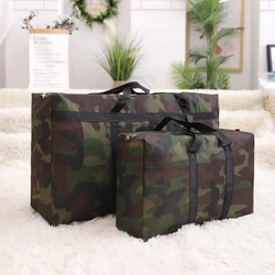 Portable Green Camouflage Bag Folding Travel Bags Nylon Waterproof Bag Large Capacity Hand Luggage Business Trip Traveling Bags