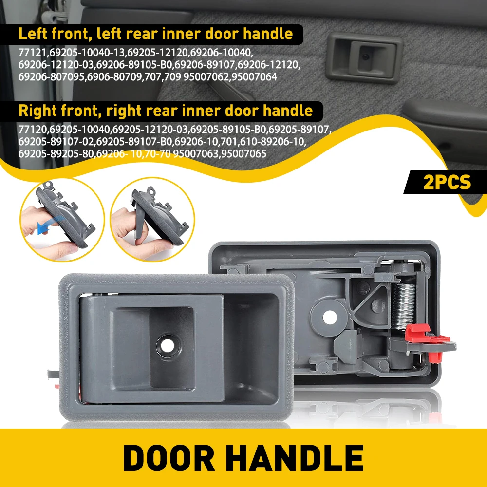 2 Piezas de Manijas Interiores para Puertas de Toyota 4Runner 1989 1990 1991 1992 1993 1994 Tacoma Tercel Corolla Sedán Pickup, Accesorios para Auto