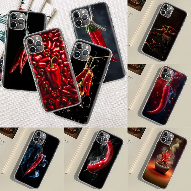 Taste The Flavor of Chili Peppers Phone Case For Apple Iphone 15 14 13 16 Pro Max Cover 11 12 Mini Fundas X XS Max XR 8 7 Plus S