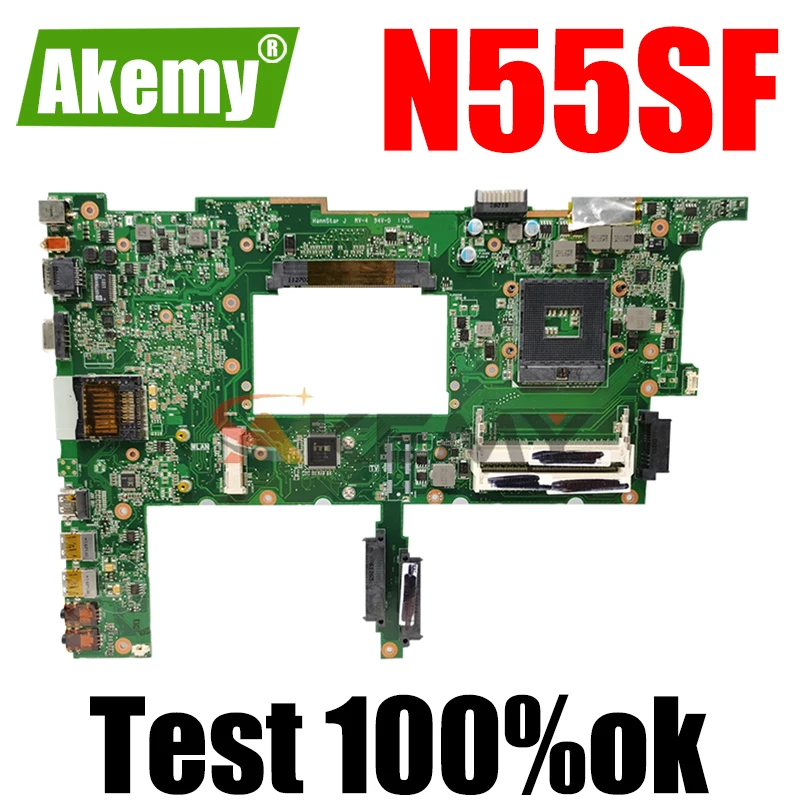 

Akemy N75SF Laptop motherboard for ASUS N75SF N75SL N75S N75 Test original mainboard