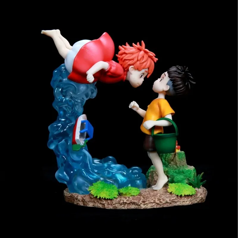 تمثال Ponyo Sousky Seagal PVC Gk ، Ponyo على شكل الجرف ، تمثال أكشن أنيمي ، دمية نموذجية ، لعبة تجميع ، هدية للطفل ، 15 *