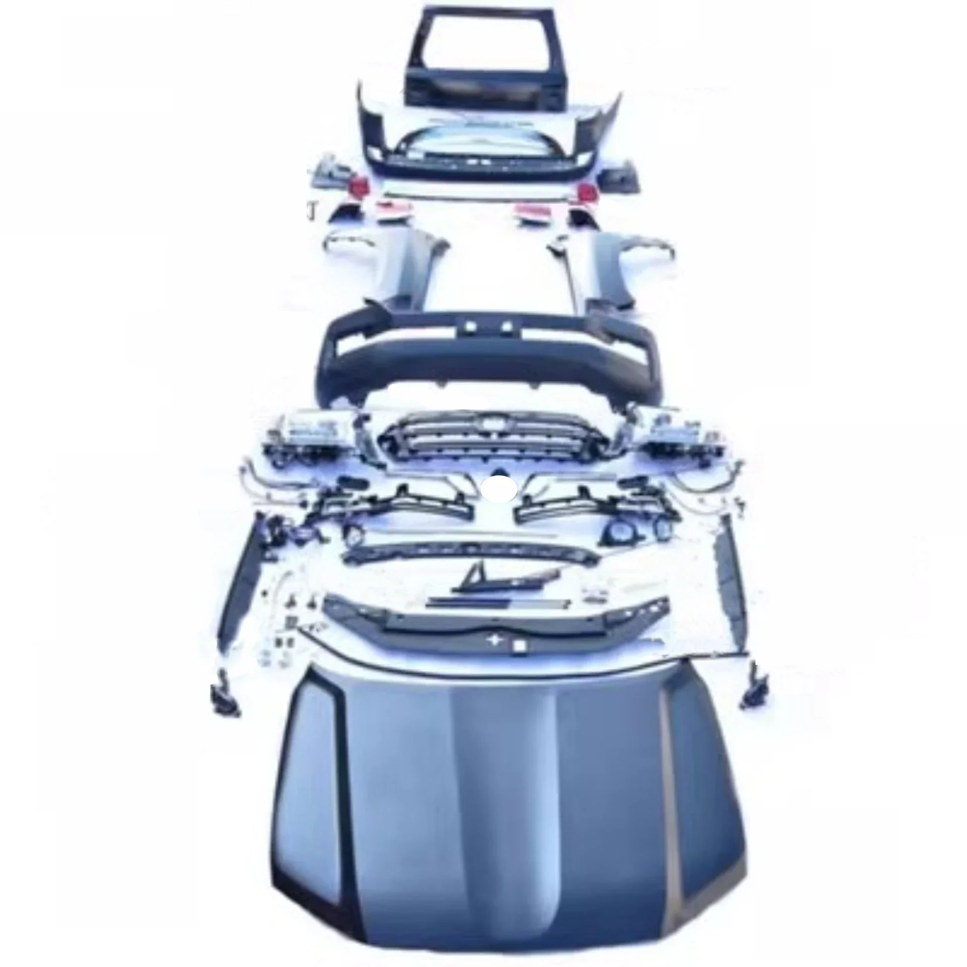Akcesoria samochodowe do Toyota Land Cruiser 08-19: Nowy styl, przedni i tylny zderzak, maska silnika, grill, błotnik, reflektor.