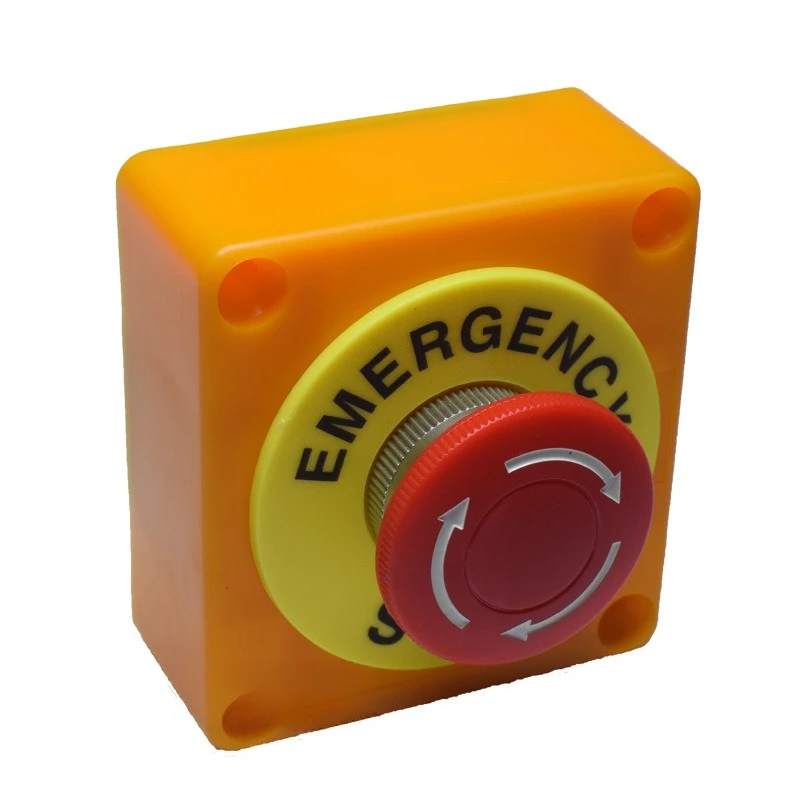 Industrial Emergency Stop Push Button Box Y090STOP Warning Ring Start‑Stop Switch Housing LA38 JL‑BX1‑BX2‑BX3 1Pc