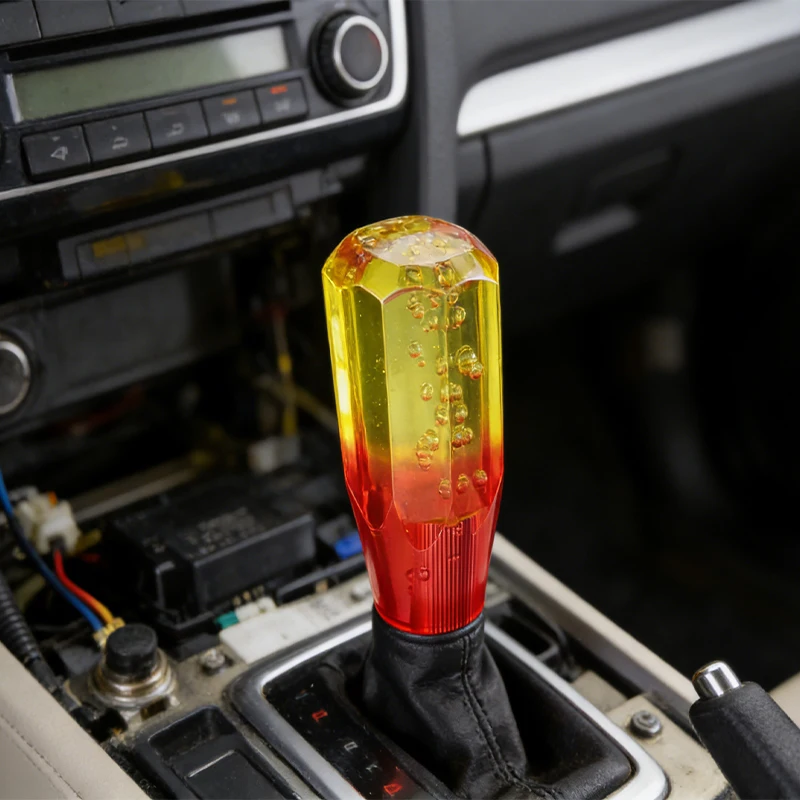 10/15CM Acrylic Crystal Bubble Car Gear Shift Knob Manual Transmission Shifter Lever Decor Stick Auto Accessories Universal