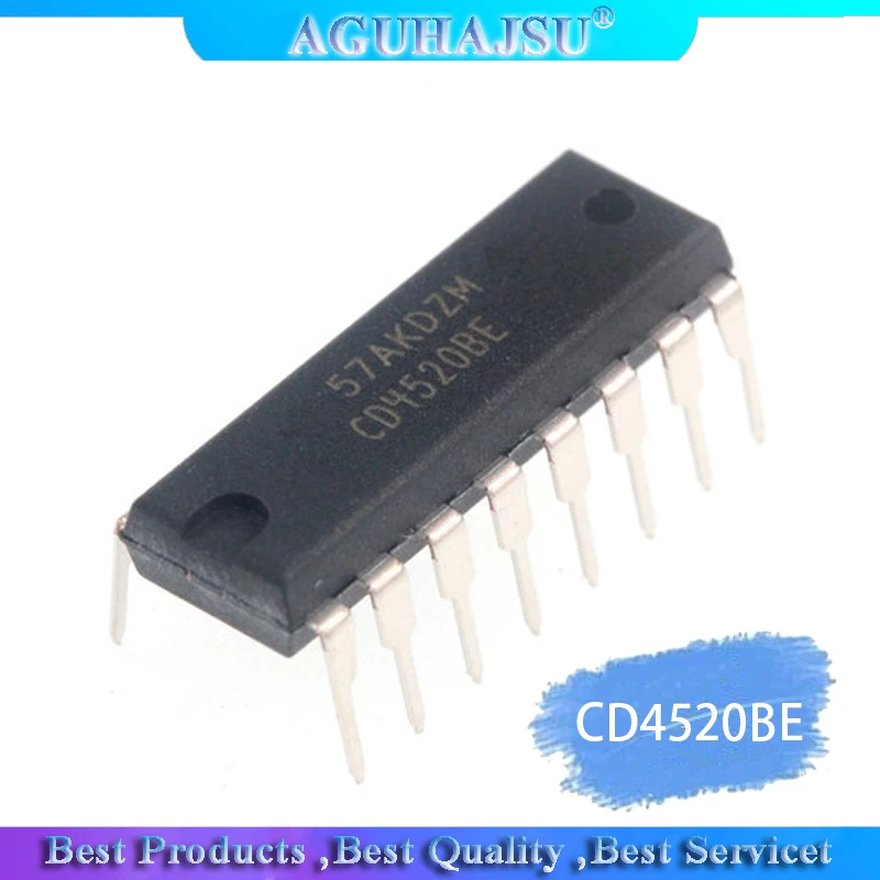 10pcs/lot CD4520 CD4520BE DIP-16 dual 4-bit binary counter new original