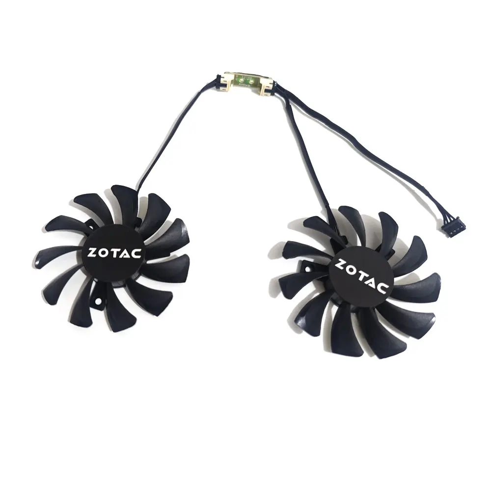 جديد 2 مروحة 75 مللي متر 4PIN GA81O2U GA81S2U GA91S2H مروحة تبريد بطاقة الرسومات ، لـ ZOTAC GeForce GTX 970 مروحة مزدوجة