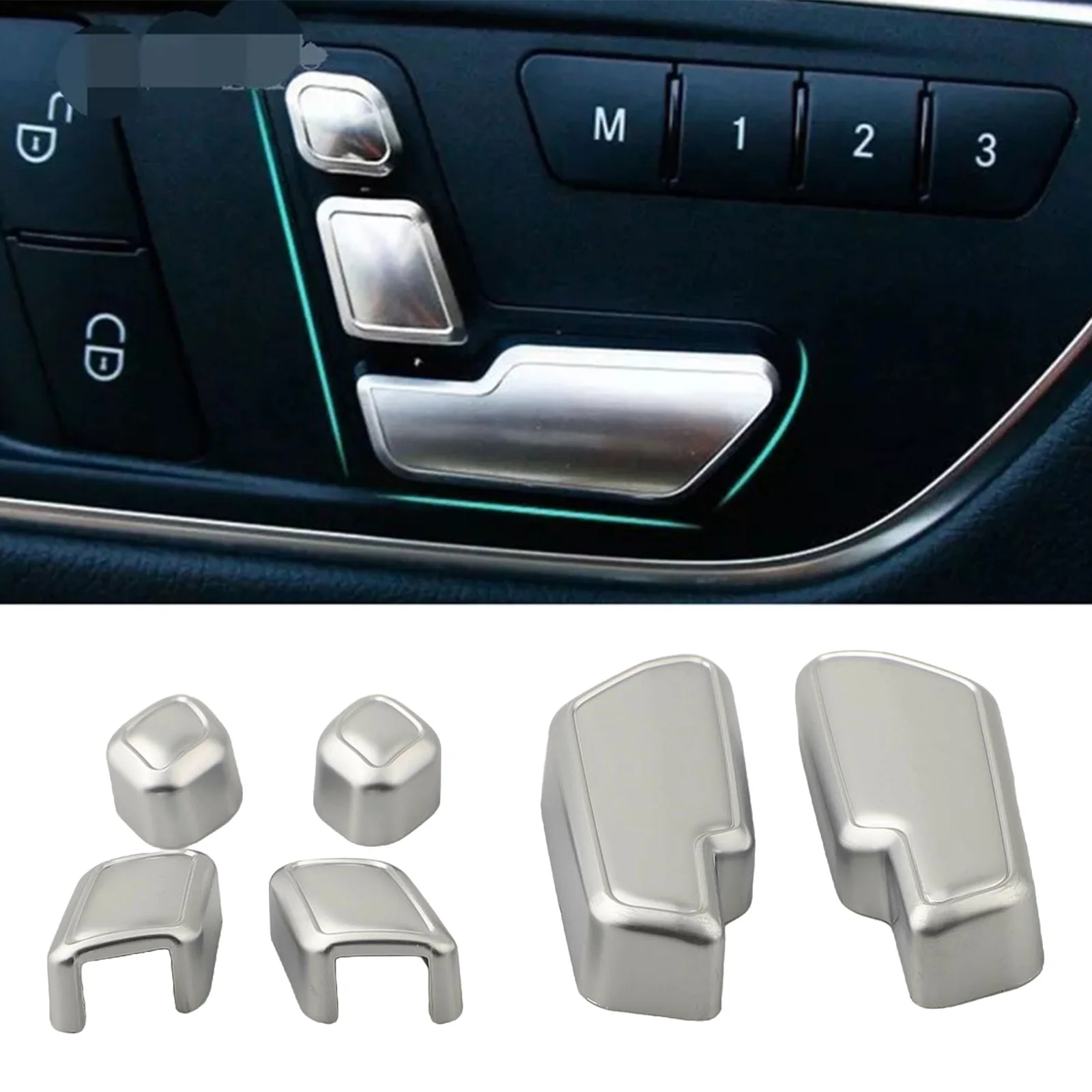 

Регулировка крышки переключателя Цвет Серебристый Дверные сиденья Кнопка регулировки Простая установка Высокая надежность OEM Деталь Пластиковый материал