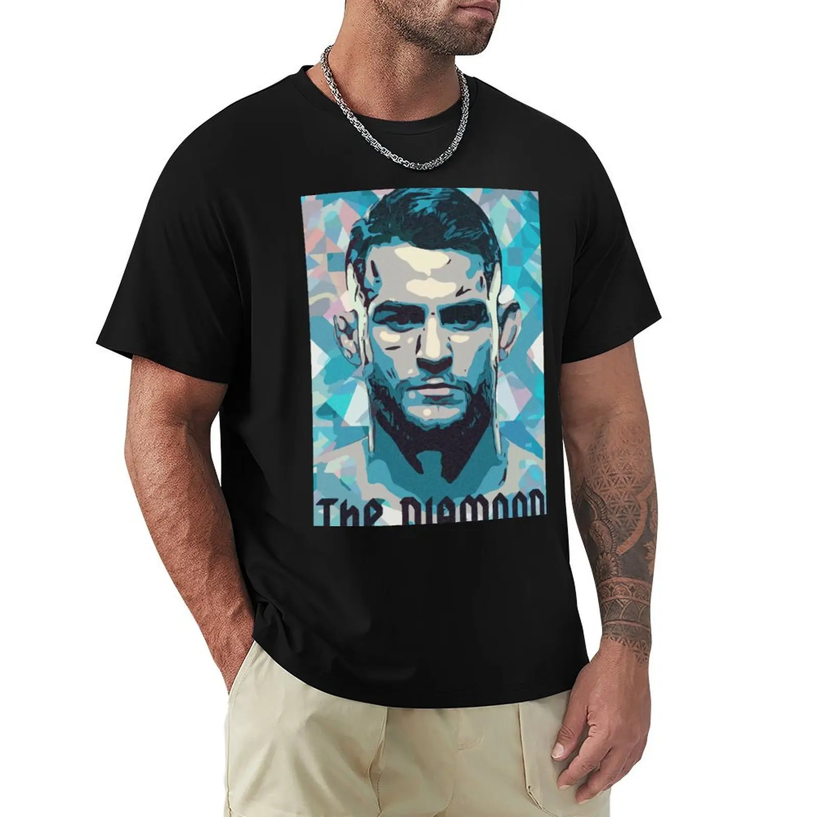 

Dustin The Diamond MMA Tribute illustration T-Shirt anime figures heavyweights mens t shirt graphic