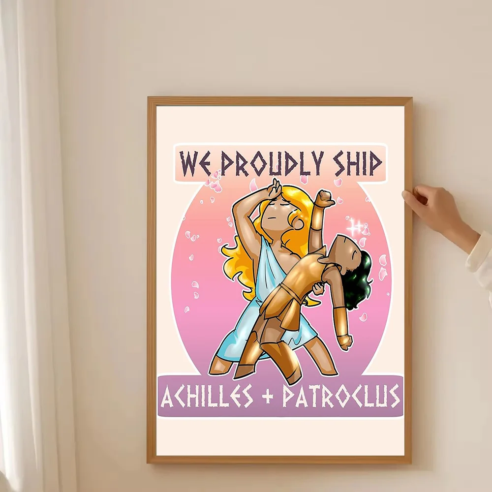 الأساطير اليونانية القديمة قماش جدار الفن بوسيدون هرقل أخيل اللوحة ديكور المنزل هدية ديكور #3