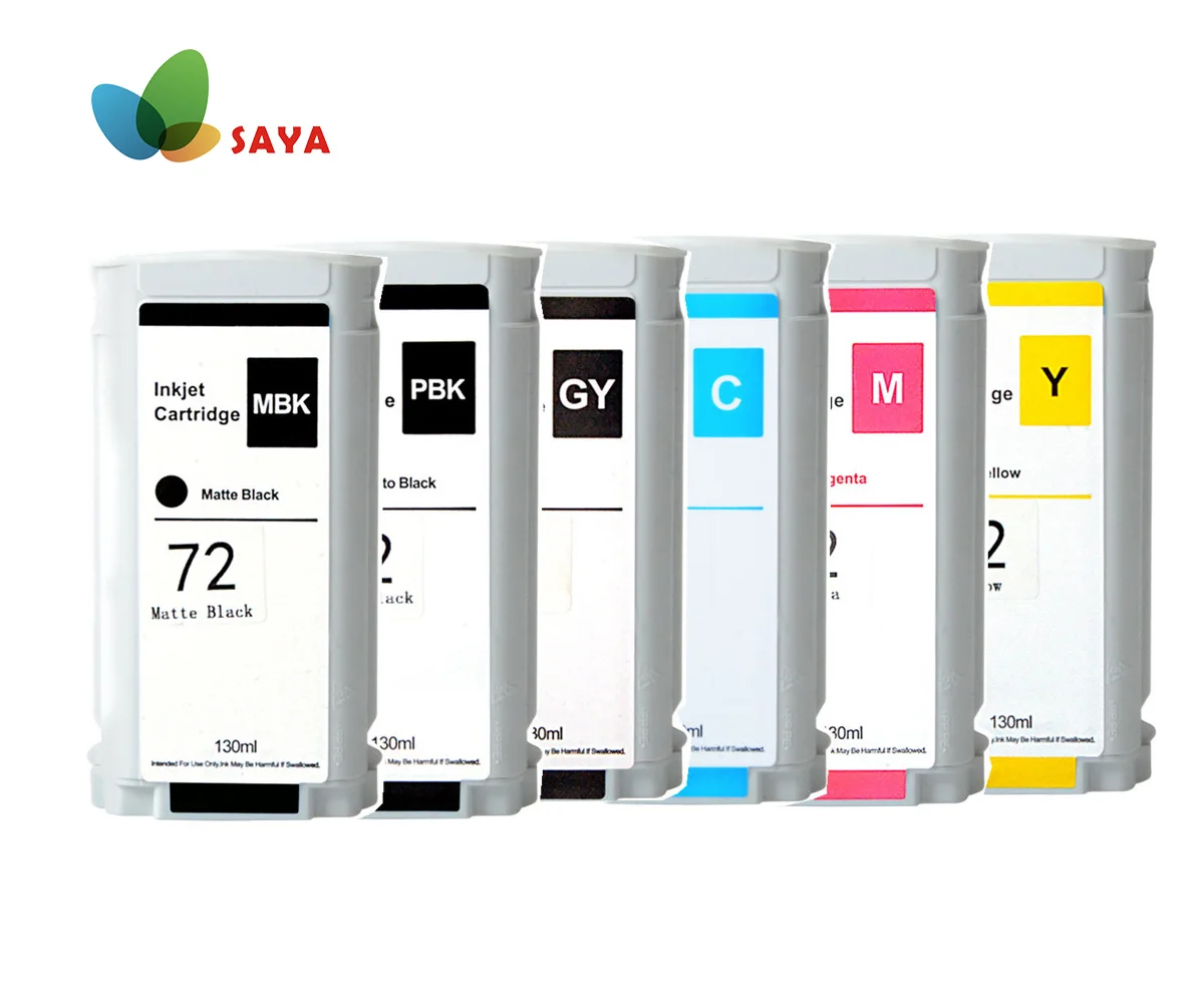 For HP 72 Ink Cartridges for Designjet HP T790 T610 T620 T770 T795 T1100 T1120 T1200 T1300 with full ink and Chip