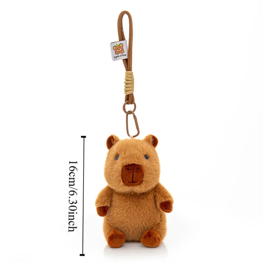 Bambola di pezza Peluche Capibara Ciondolo Borsa Ornamento divertente Peluche Capibara Portachiavi Carino Cotone PP Animale del fumetto Portachiavi Coppia
