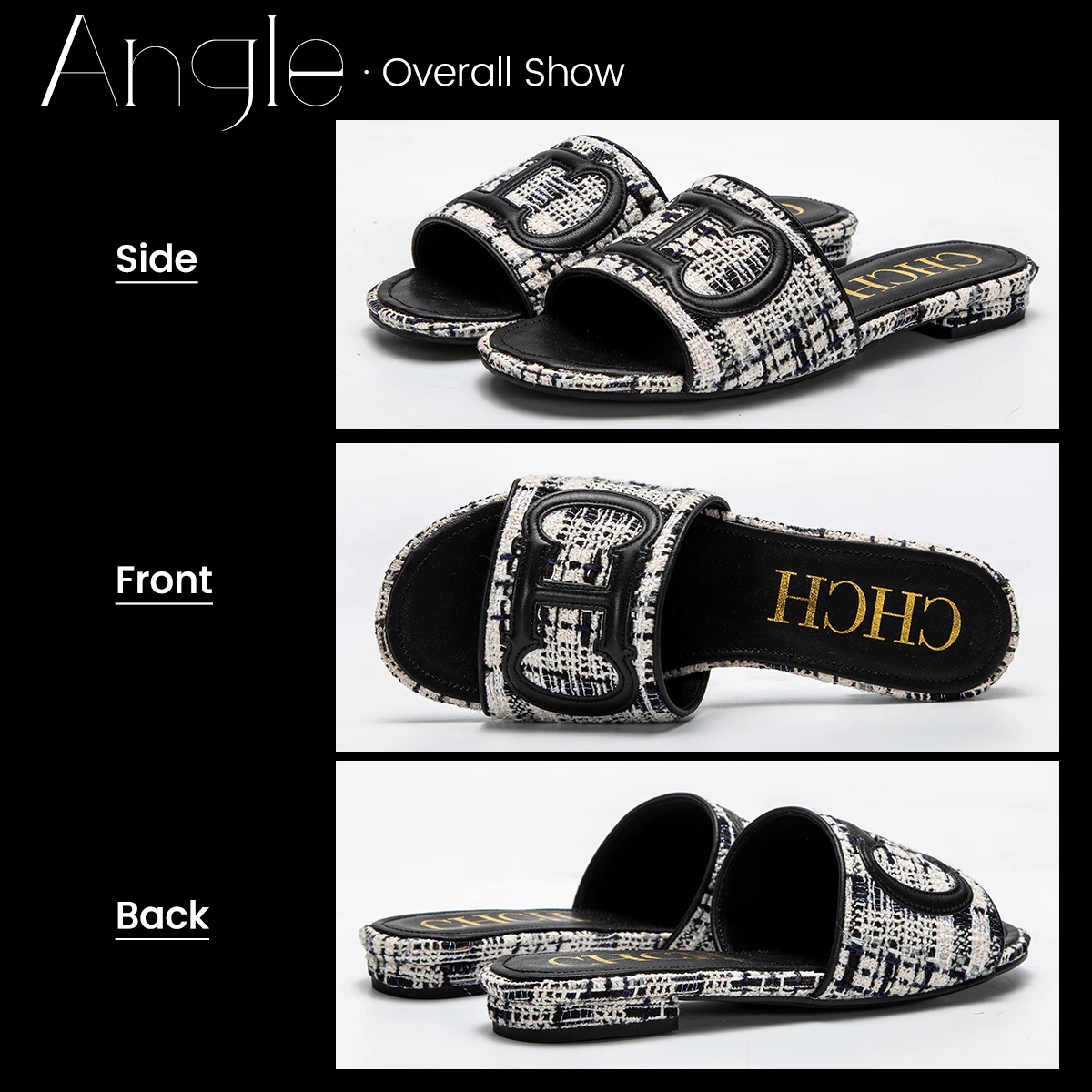 Fashionable Classic Retro Women's New Slippers Outdoor Solid Color Simple Low Heel Women's 2024 Slippers