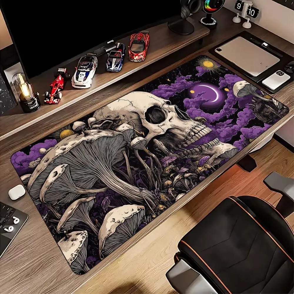 

Fantasy mushrooms and skulls Mouse Pad non-Slip rubber base Desk Mat with Stitched Edges pc accessories Gaming mat Extended pad