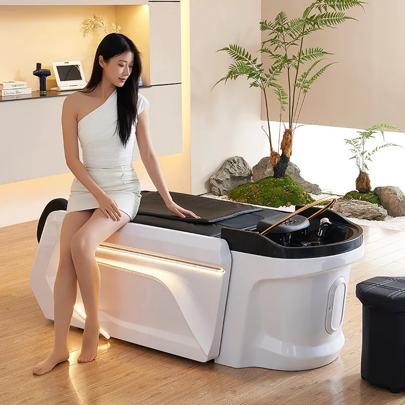 

Электрическая массажная кушетка для головы с функцией мытья головы, циркуляцией воды и функцией паровой терапии для салонов красоты