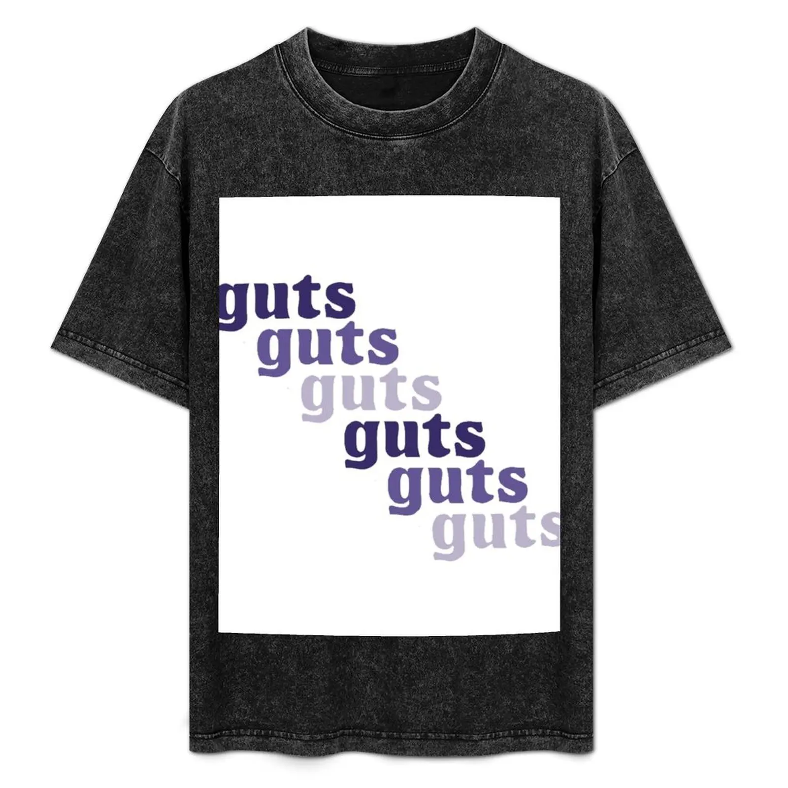 

Guts Guts Guts T-Shirt Basic Solid Tee for Daily Use
