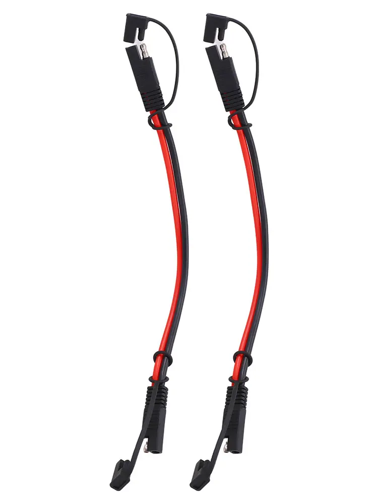 10AWG SAE to SAE Extension Cable with Waterproof Dust Cap for Motorcycles and RVs Quick Disconnect Wire Harness 2pcs