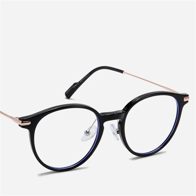 Gafas graduadas ovaladas para miopía, anteojos con montura negra y dorada, Anti rayos azules, para hombres y mujeres, 0-0,5-0,75 To-6,0