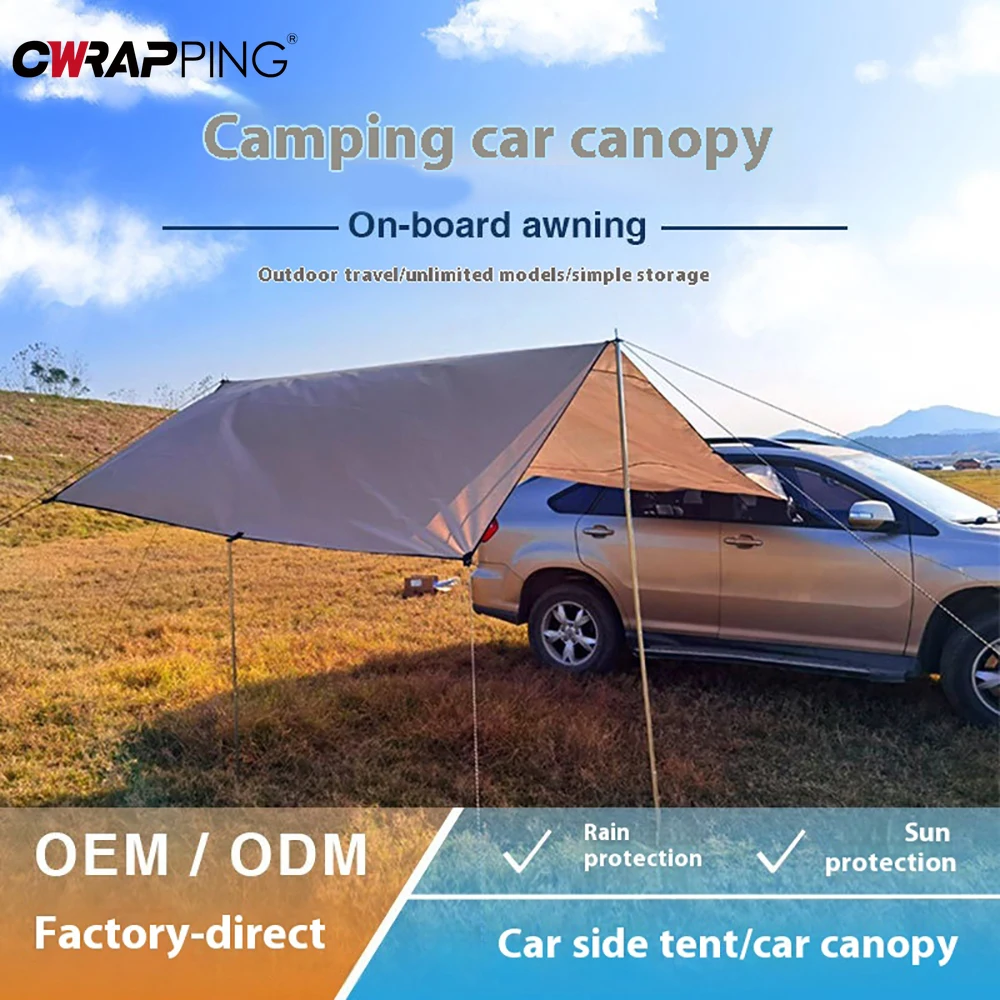 

Portable Car Shelter Shade Camping Side Car Roof Top Tent Anti-UV Sunshade Waterproof Awning Parasol Rain Canopy for Suv Jeep