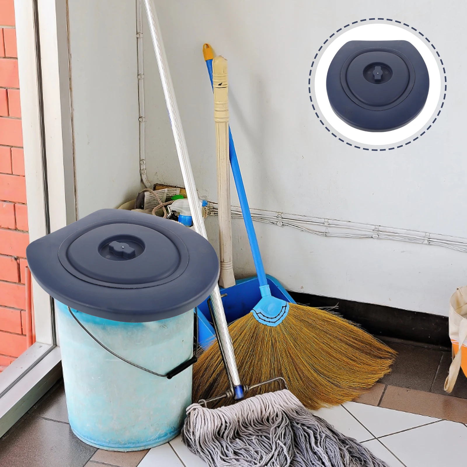 

Rural Simple Toilet Seat with Lid Comfortable Lightweight Design Easy Installation Universal Compatibility Round Cushion Bucket