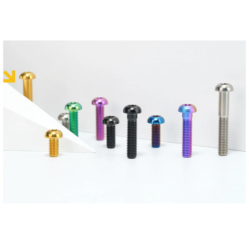 1/2/5PCS Titanium Alloy M8 A2 Umbrella Head Screws Length 15 20 25 30 35 40 45 50mm Bicycle Modification Parts S-PARTS