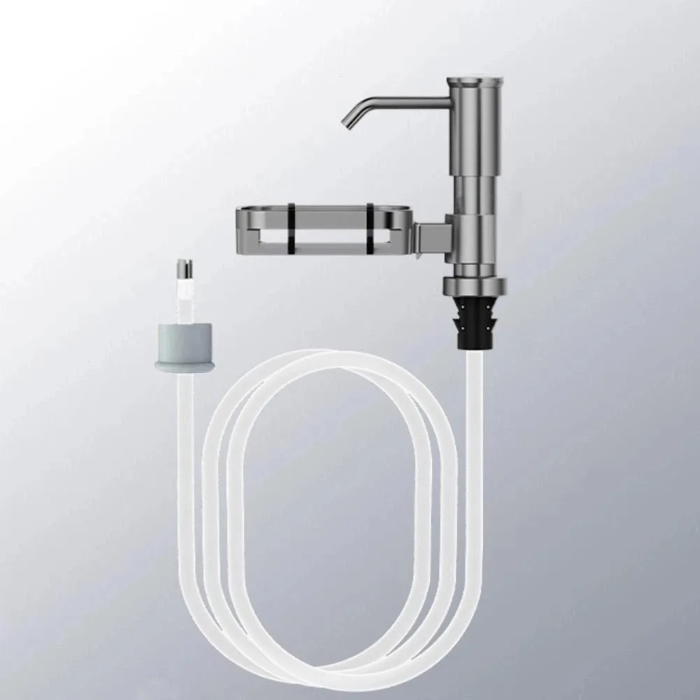 

Stainless Steel Soap Dispenser Hand Pressure Pump Direct Connect Kitchen Sink Dispenser Silicone Extension Tube