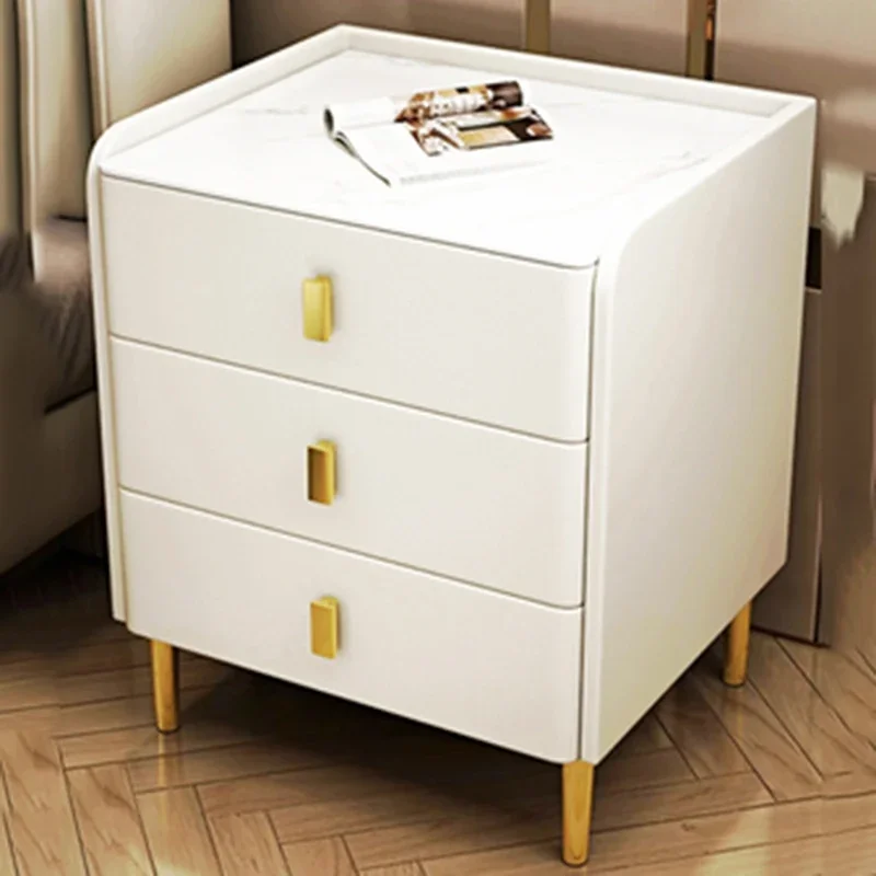 

Girls Cute Grey Nightstand Modern Nordic Side Luxury Chest Drawers design Bedroom Unique Floor Table De Chevet Home Furniture