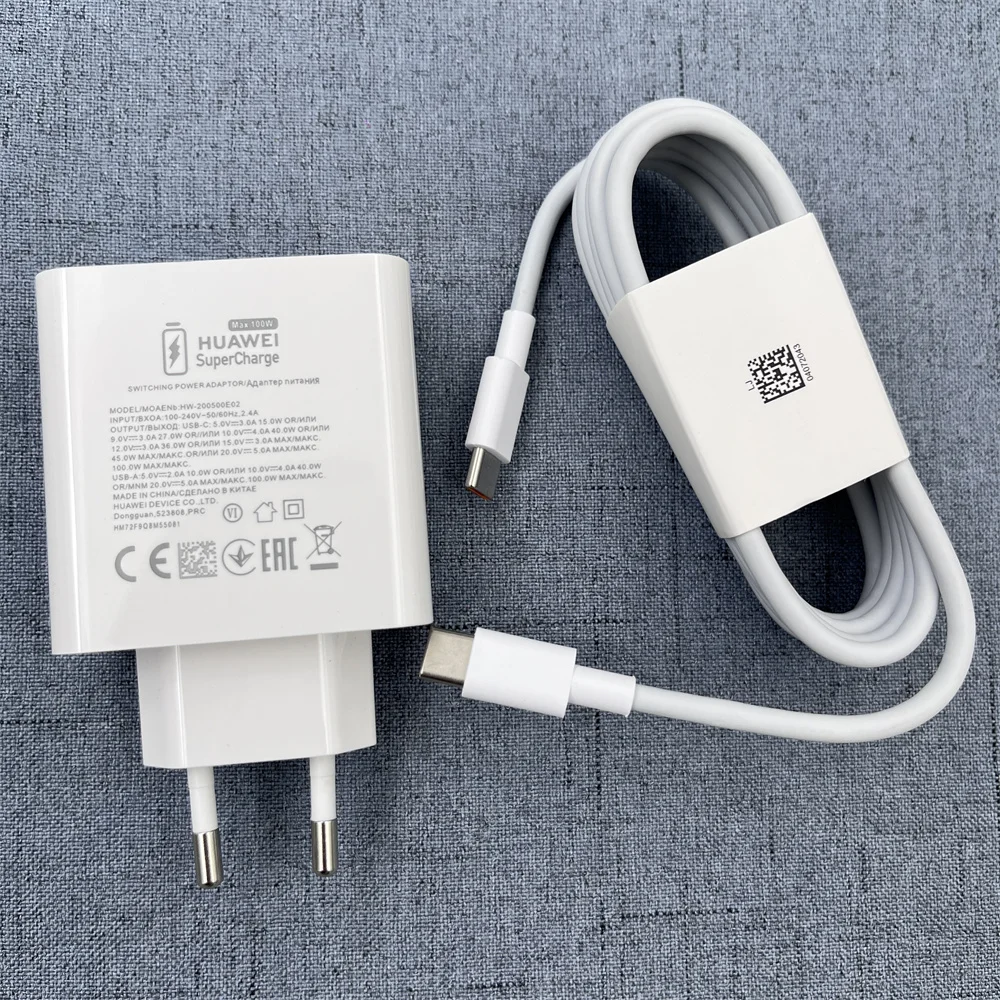 Huawei Original 100W SuperCharge Charger Dual Port Fast Charge USB A/C PD Type C Cable For Pura 70 UItra Mate 60 Pro Mate60 Lite - náhled 3