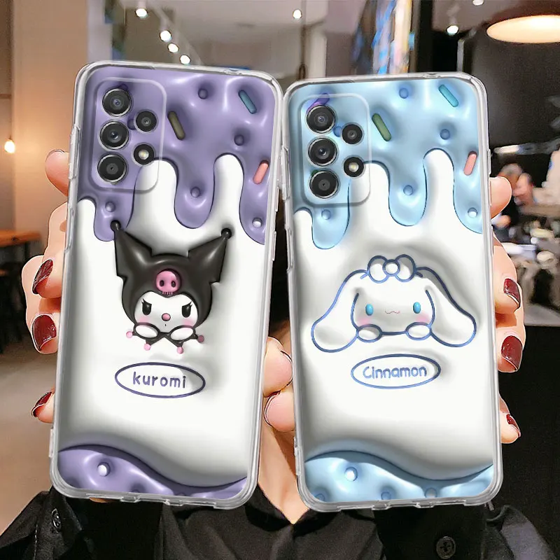 Kuromi Melody Case for Samsung Galaxy A12 A23 A22 A24 A33 A53 A72 A73 A21s A32 A13 A34 A54 A11 A14 A52 A41 A31 Silicone Cover