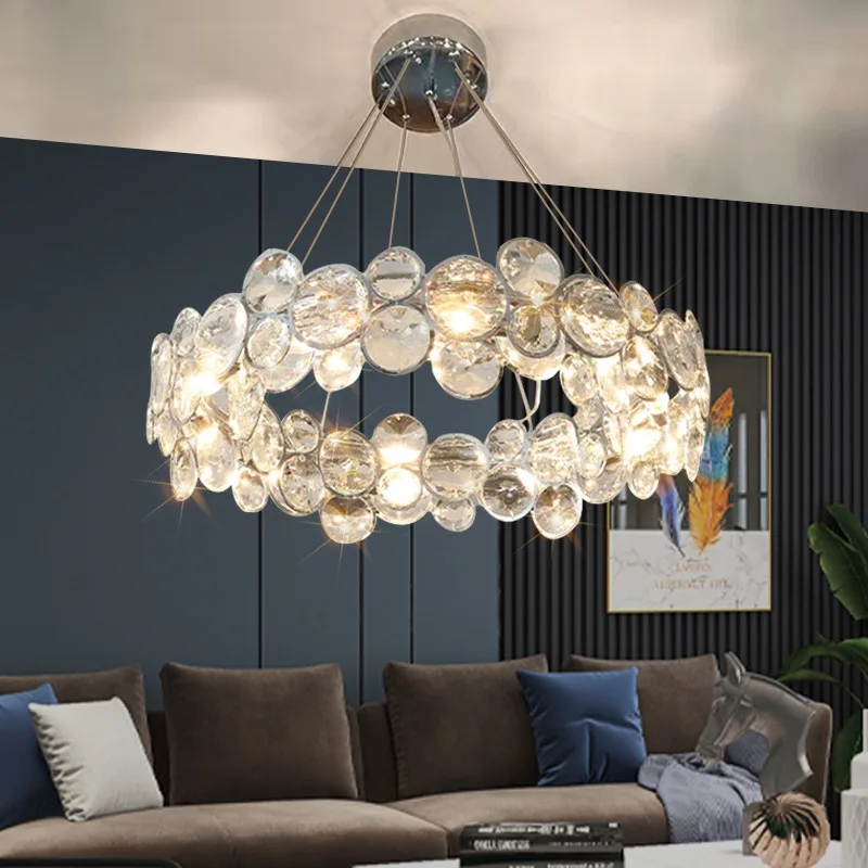 Modern Crystal Chandelier Luxury Villa Living Room Bedroom Dining Room Kitchen Modern LED Ceiling