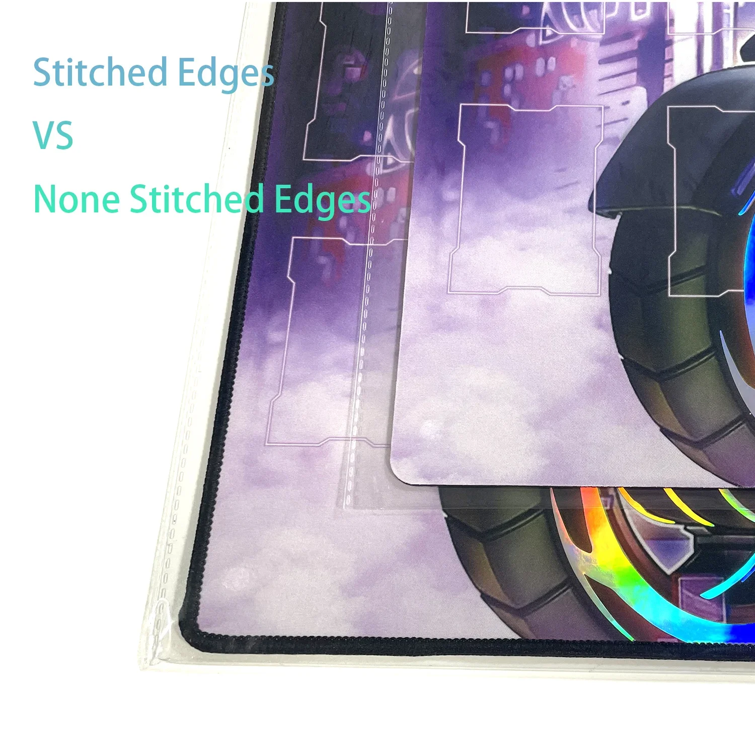 I:P Masquerena YGO Foil Playmat Holograficzna karta Standardowy rozmiar Yugioh Game Mat Przezroczysty nadruk
