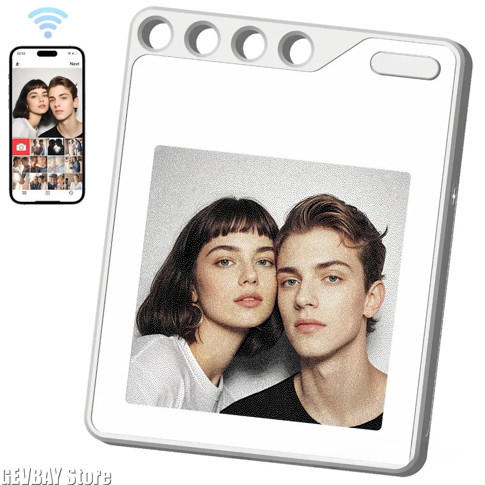 Memory Photo Transfer Screen 1.54' Inch 4 Color E-ink Display Keychain Badge Luggage Tag Pet Locator for Iphone IOS