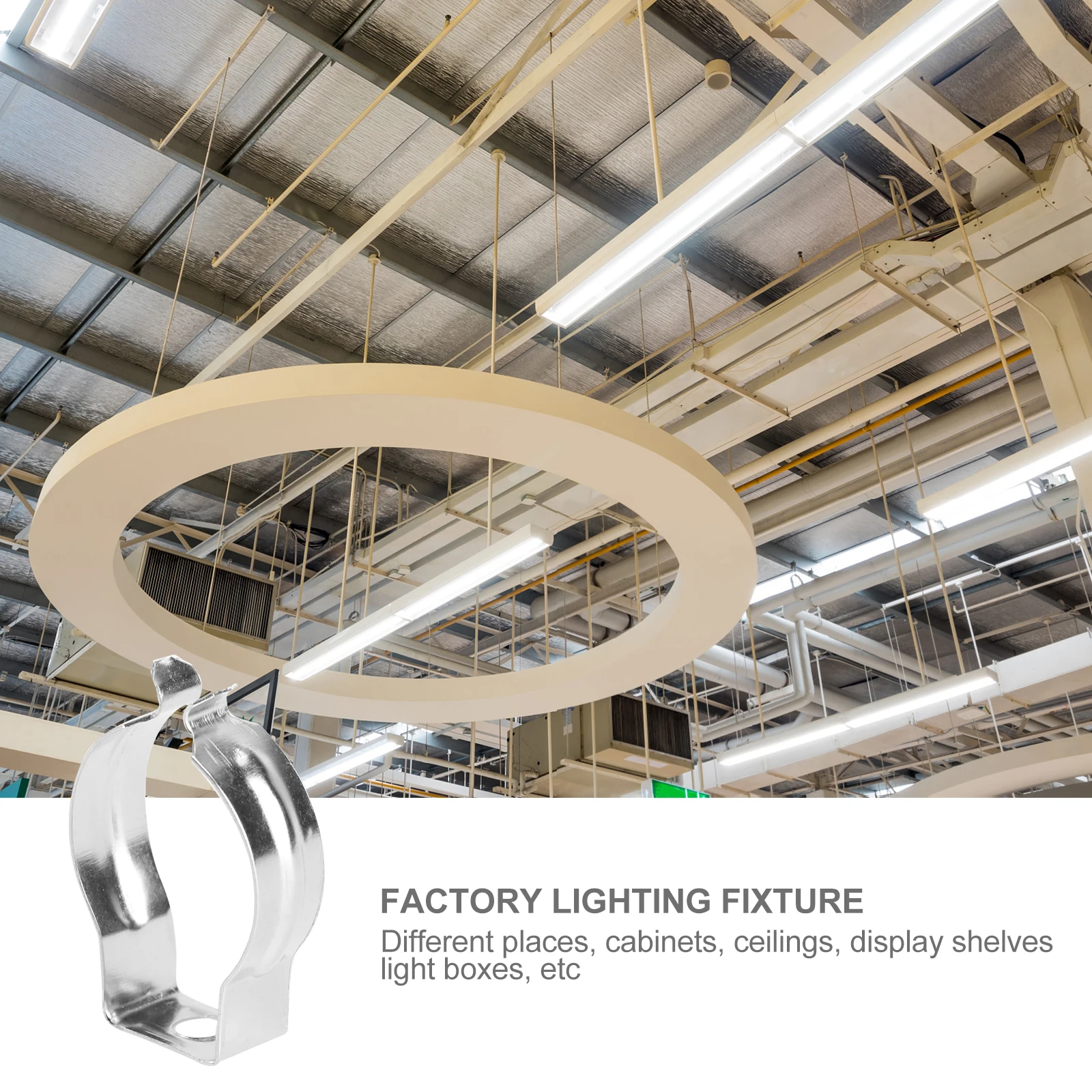 

100 pcs Light Tube Holder Manganese Steel U Clips Bracket For Led Fluorescent Lamp Support Durable Indoor Outdoor Installation