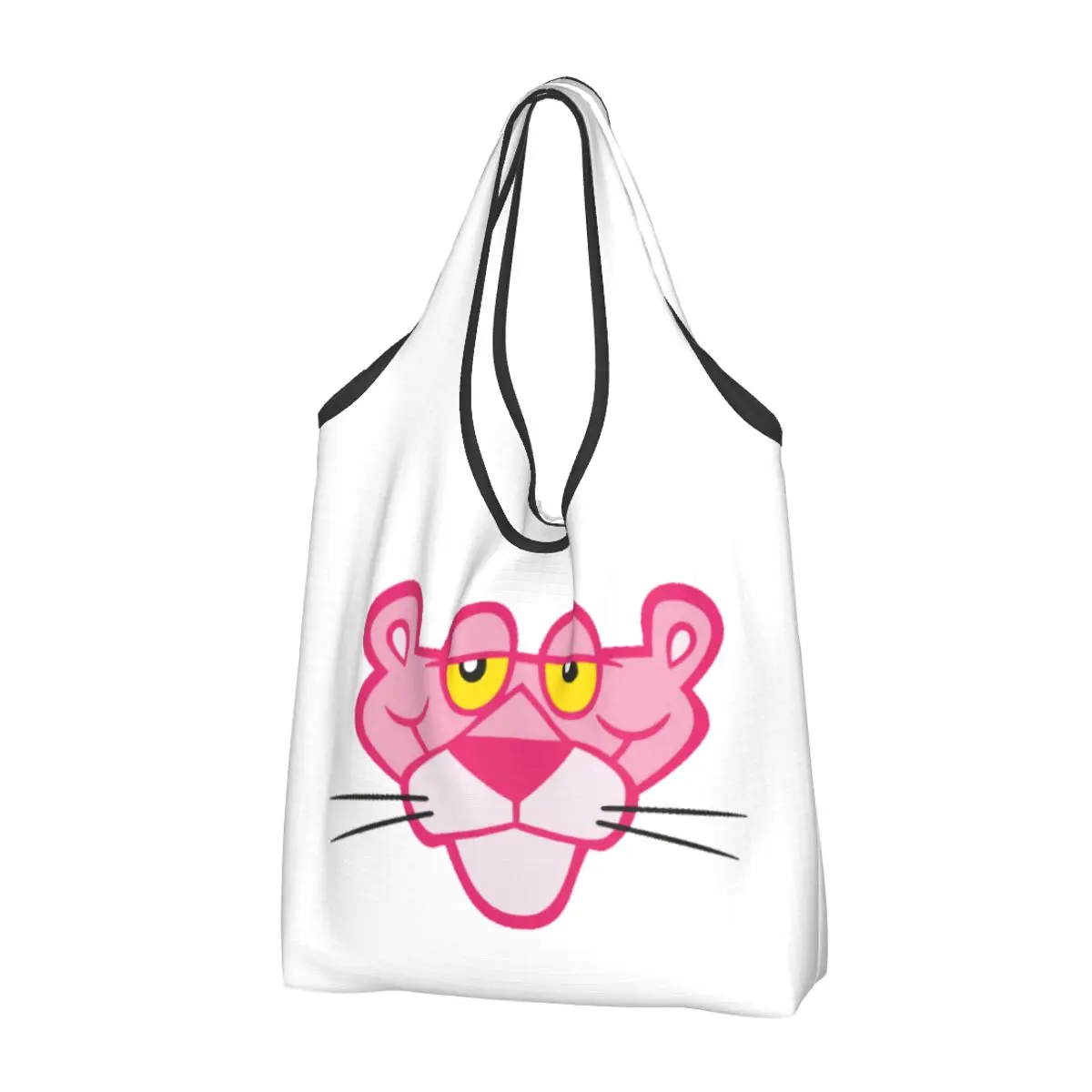 personalizado-p-panthered-dos-desenhos-animados-manga-sacos-de-compras-de-compras-moda-shopper-tote-sacos-de-ombro-grande-capacidade-bolsa-portatil