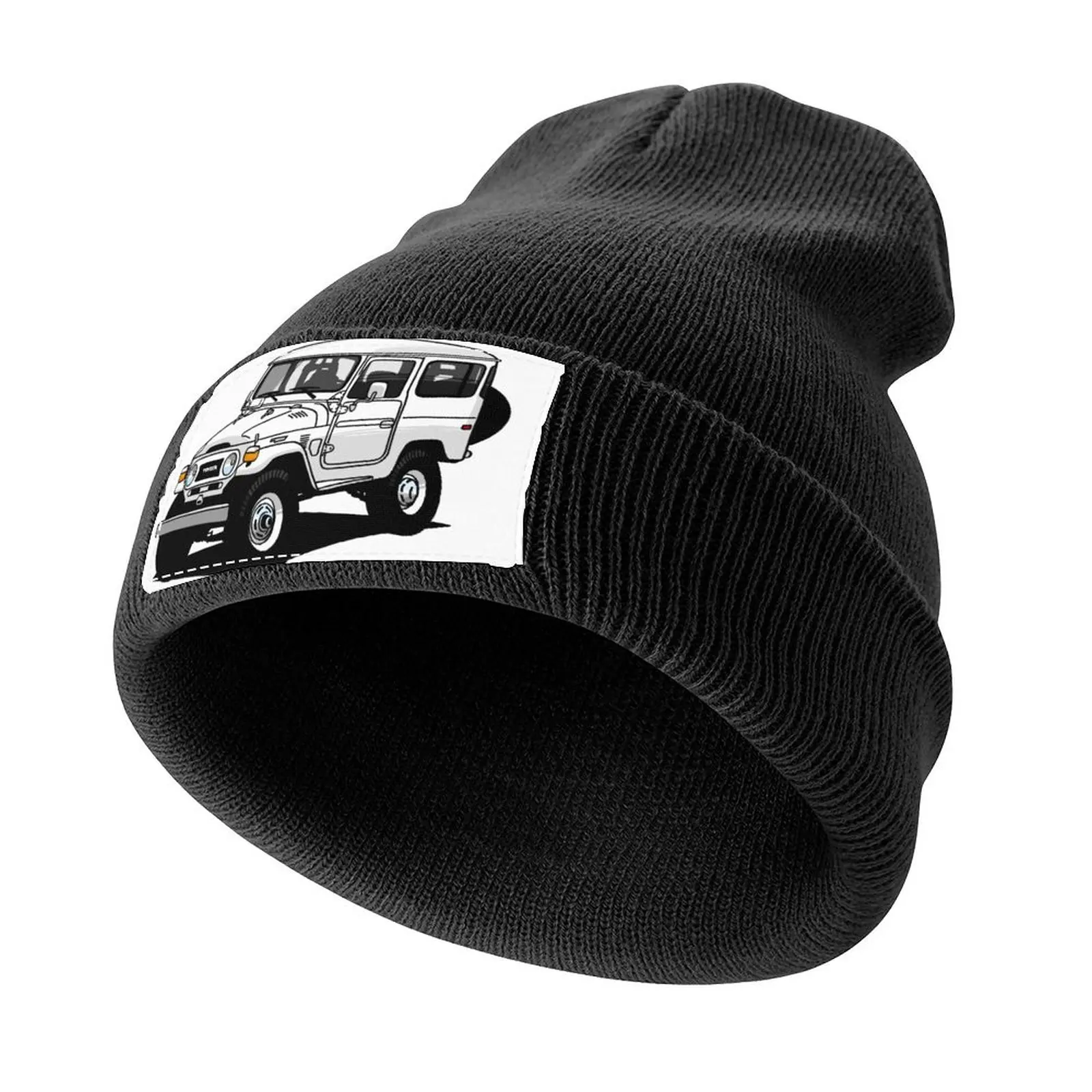 Drawing of the iconic Japanese 4x4 off-road Knitted Cap New Hat Hood Icon Hat Man For The Sun Women Beach Fashion Men's