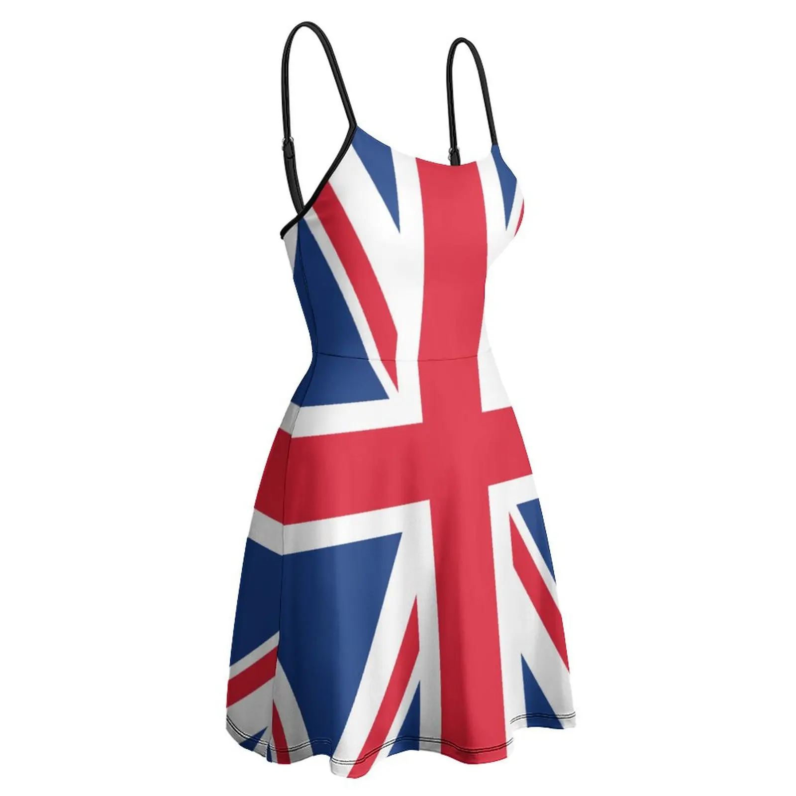 Exotic Woman's Clothing Strappy Dress British Flag Union Jack Women's Sling Dress Casual Graphic Cocktails Humor Graphic