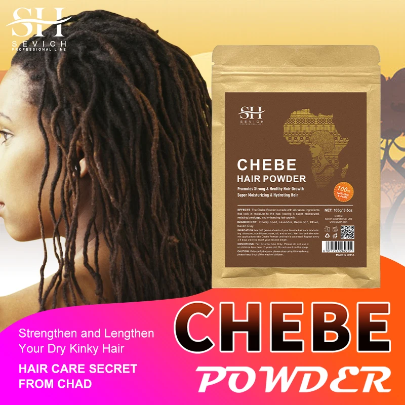 Sevich Hot sale 100g Chebe Powder From Chad 100% Natural Hair Regrowth 2 Month Super Fast Hair Growth Treatment Get Rid of Wigs