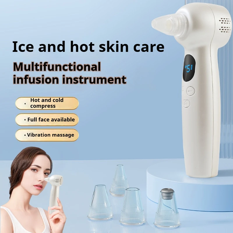 ประคบร้อนและเย็น สิวหัวดํา ดูดใบหน้า สิวหัวดํา ทําความสะอาดรูขุมขน เครื่องมือความงามบนใบหน้า