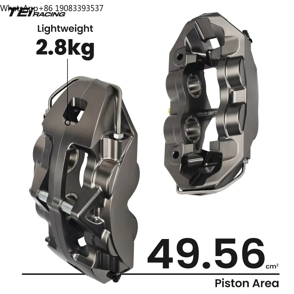 TEI Big Brake Kit P42-Super 4 Pot Split Caliper With 286/296 High Carbon Iron Disc Auto Brake System for 15/16 Inch Car Rim