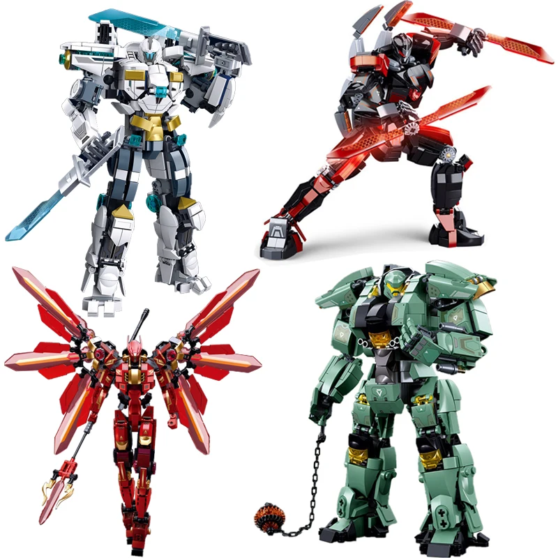 

New City War Super Armor Robot Building Blocks Military Mecha Warrior Movie Figures Weapon Bricks Boys Toy For Children Gift Set