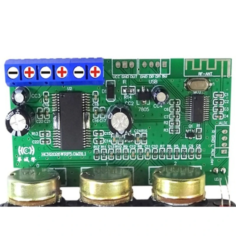 Bluetooth 5.0 Amplifier Power Audio Board 30W Mono Stage Power Amplifier Board, U Disk Decoder