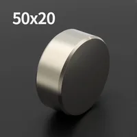 Potente imán de neodimio de 50x20mm N35 NdfeB imanes magnéticos permanentes redondos imanes de nevera súper fuertes DIY