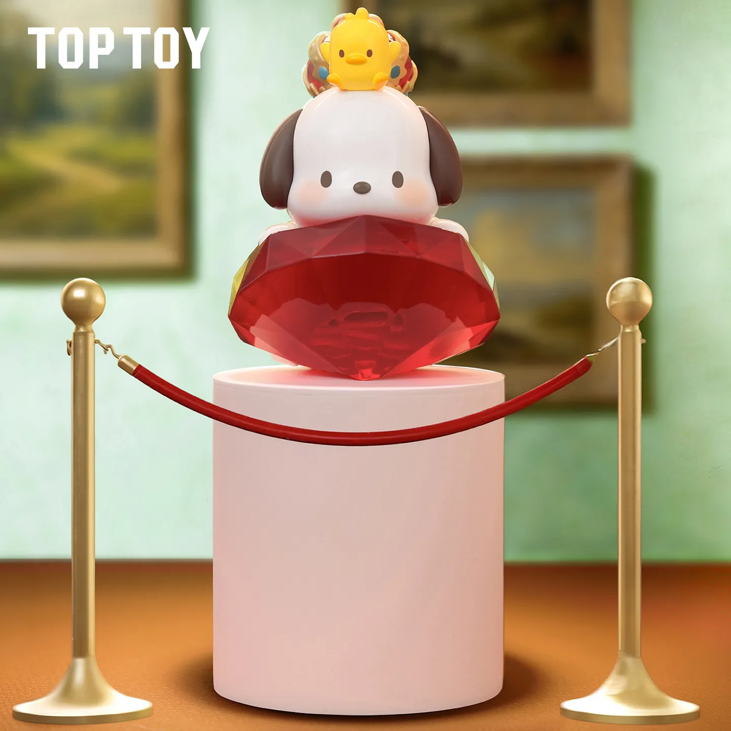 

TOP TOY Pochacco Diamond Detective Series Blind Box Cute Collectible Figure Desktop Ornament Trendy Toy Surprise Gift For Girls