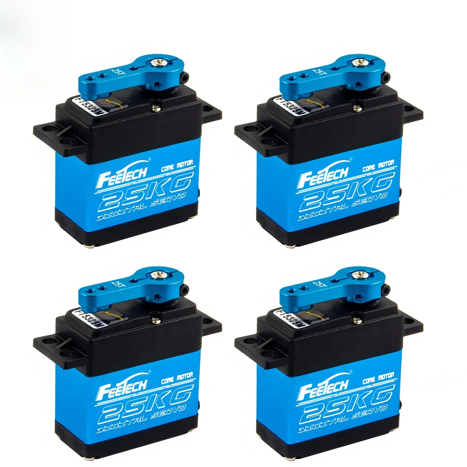 

4 Sets Feetech FT5325M 25KG Digital Standard RC Servo Waterproof Metal Gear Motor for 1/8 1/10 RC Cars Crawler Boat Robot Truck