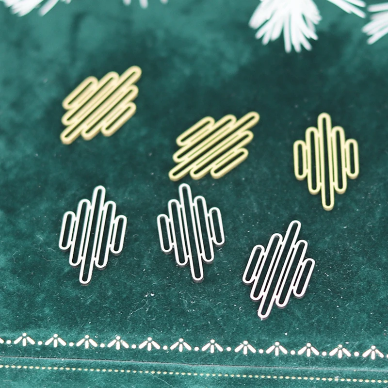 

3pcs DIY Jewelry Brooch Geometric Line Charms Stainless Steel Pendant Fit Bracelets Jewelry Making Craft Metal diy Accessories